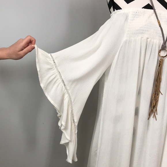 ❤️1 SMALL❤️Ivory Off the Shoulder Dress - Picture 3 of 8